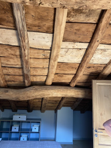 Plafond en bois à Lacourt-Saint-Pierre